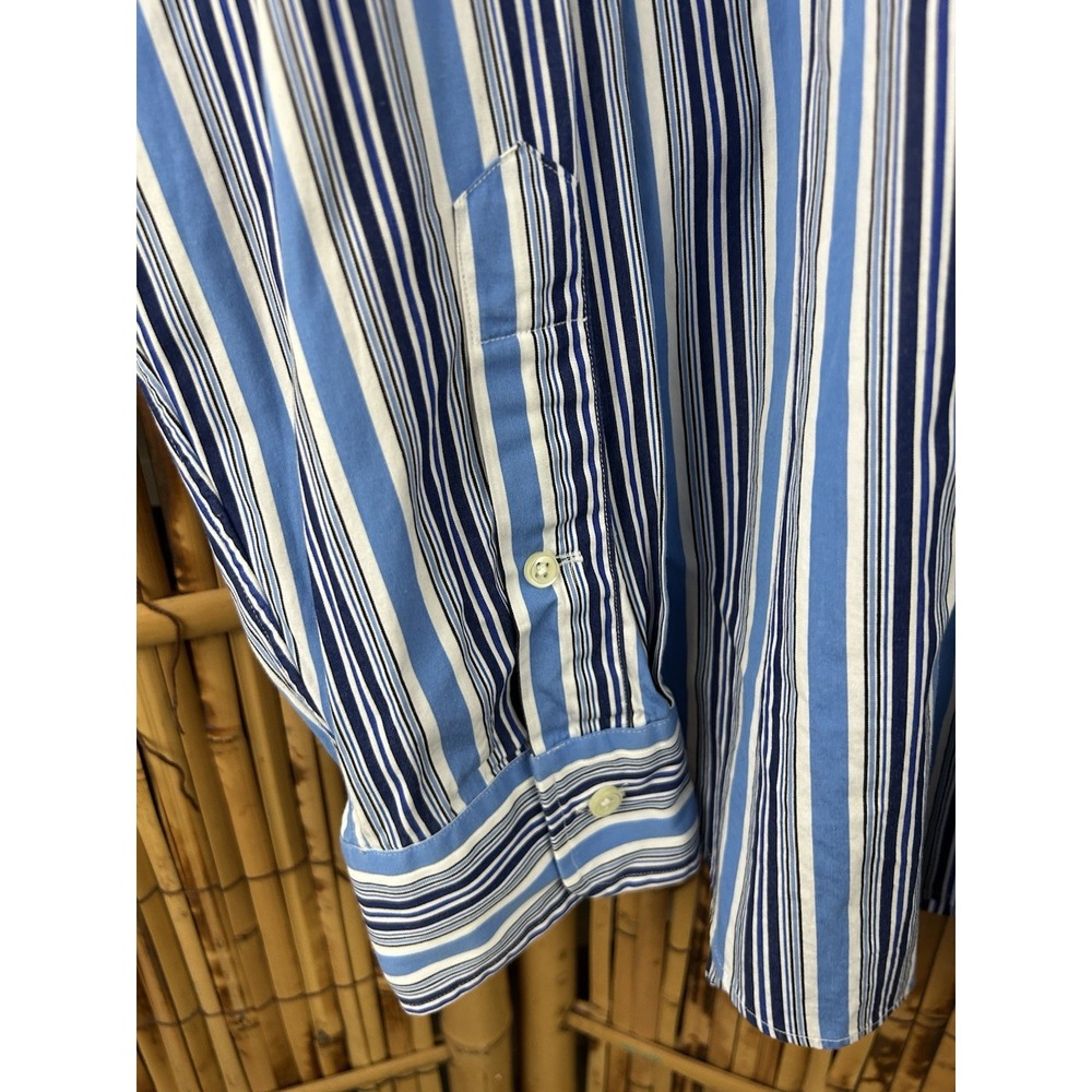Polo Ralph Lauren Stanton Classic Fit Men's Long Sleeve Blue White Stripe XL - Picture 5 of 12
